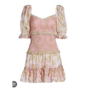 Floral Pink and Cream Dress